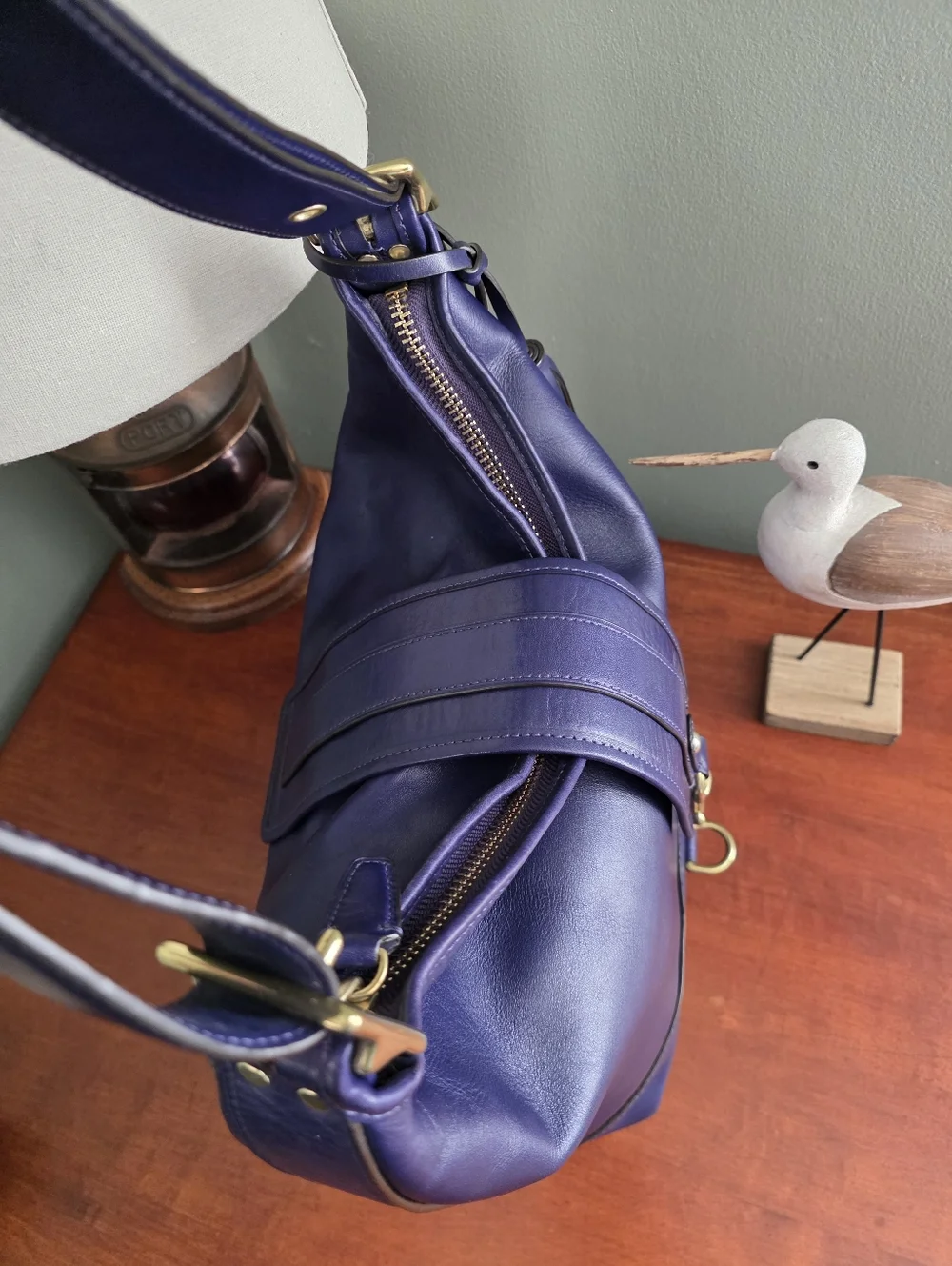 Coach 23420 Legacy Clip Duffle Purple Leather Shoulder Bucket Bag - Picture 11 of 16